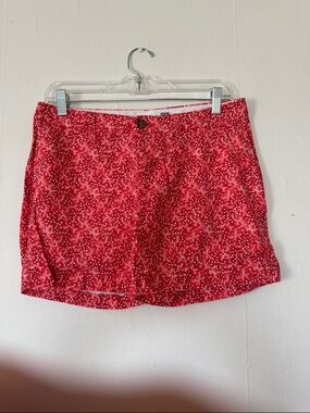 Old Navy Red Floral Mini Skort